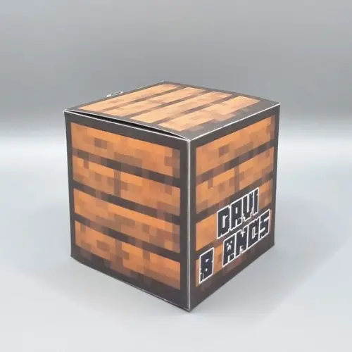 Caixa Cubo - Baú Minecraft