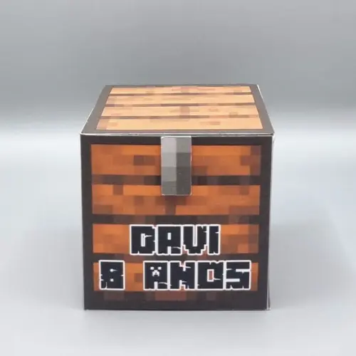Caixa Cubo - Baú Minecraft