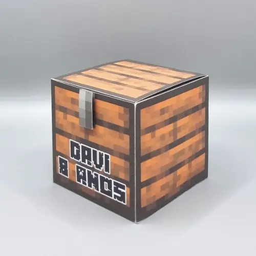 Caixa Cubo - Baú Minecraft