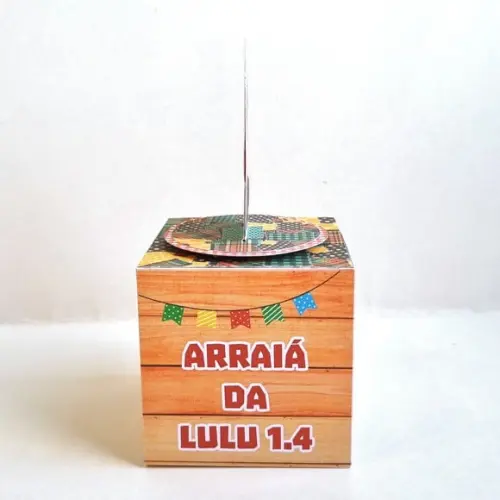 Caixa Cubo - Festa Junina Menina