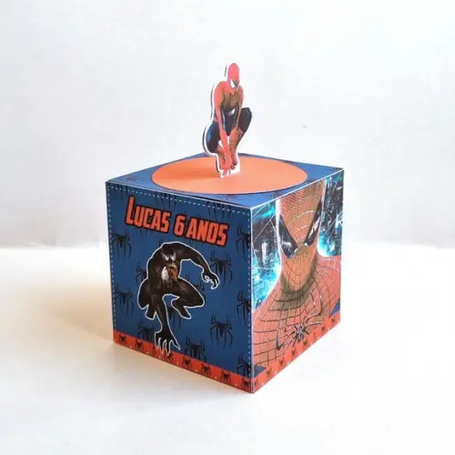 Caixa Cubo - Homem Aranha