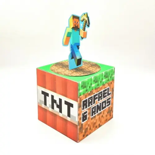 Caixa Cubo - Minecraft