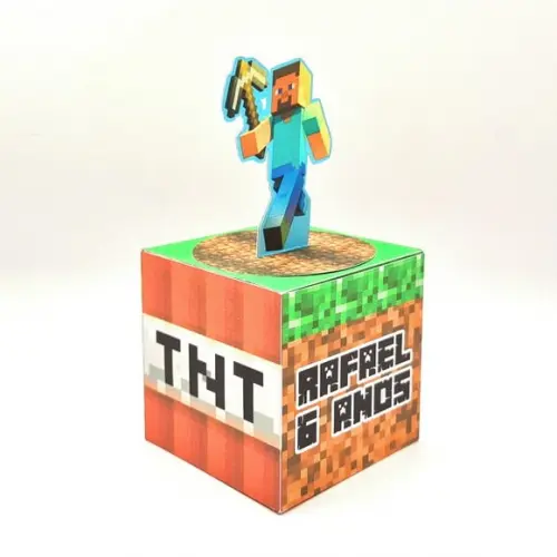 Caixa Cubo - Minecraft