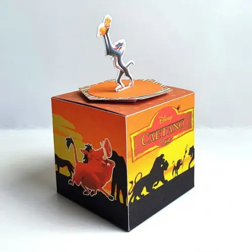 Caixa Cubo - o Rei Leão