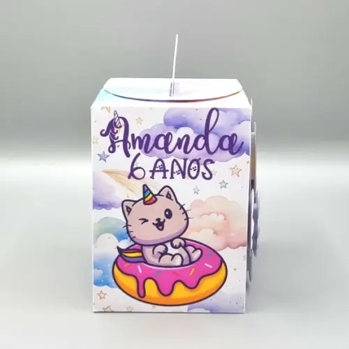 Caixa de Mão - Gato Unicórnio