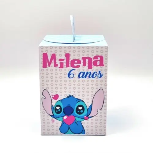 Caixa de Mão - Stitch e Angel