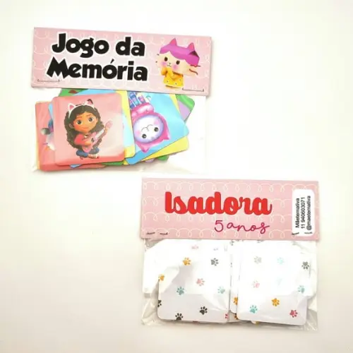Jogo da Memória - Casa Mágica da Gabby v. rosa