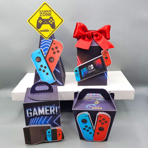 Kit de Caixas Personalizadas 50 Peças - Nintendo Switch