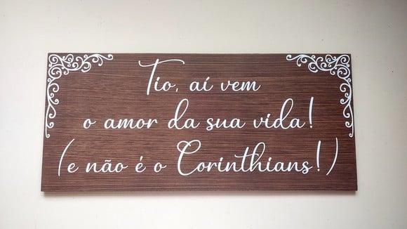 Placa Daminha-pajem Aí Vem o Amor Mas Não É Time