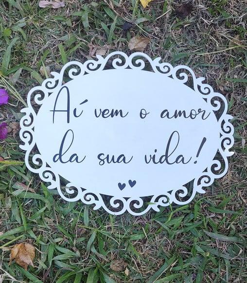 Placa para Daminha e Pajem em mdf Branco