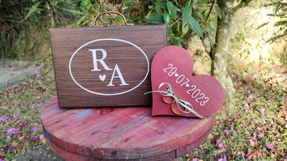 Maleta Porta Alianças Personalizado para Daminha - Pajem