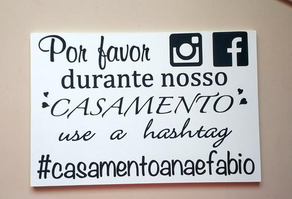 Plaquinha para Casamento # dos Noivos para Fotos mdf Branca