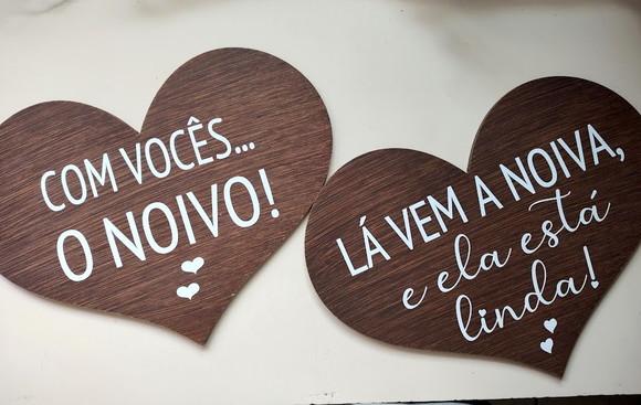 Placa Daminha-pajem com Vocês o Noivo-ela Está Linda em mdf