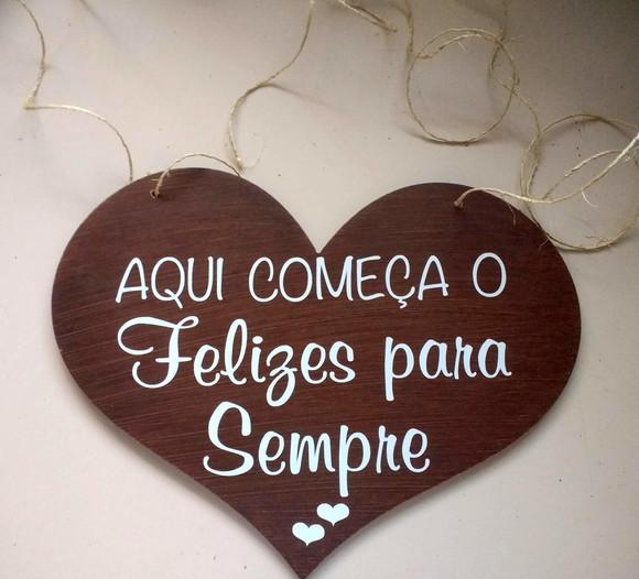 Placa Daminha Pajem em mdf Felizes para Sempre