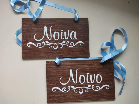 Placa para Cadeira dos Noivos -noiva/ Noivo