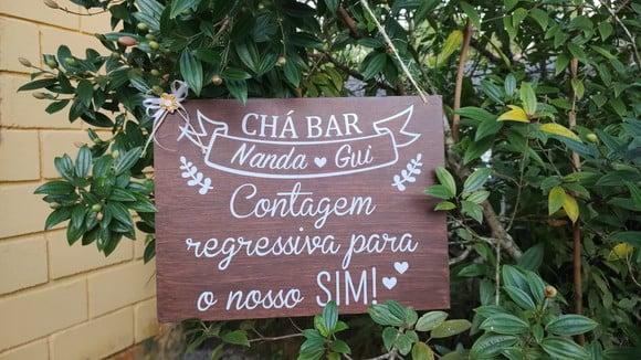 Placa para Chá Bar em mdf