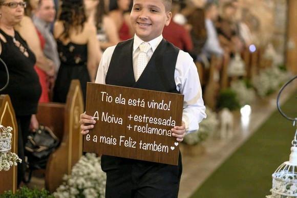 Placa Daminha-pajem Noiva Estressada Maís Feliz