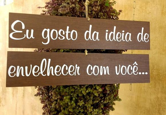 2 Placas Indicativas com Sisal em mdf