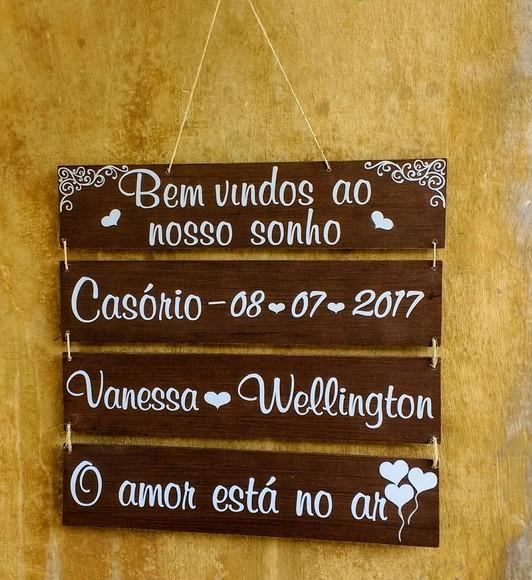 4 Placas Indicativas com Sisal