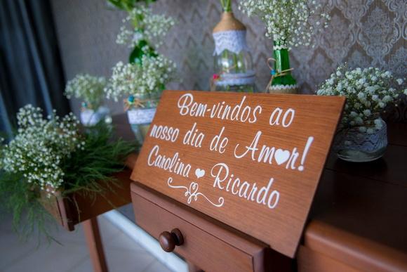 Placa Decoração de Casamento em mdf Rústico