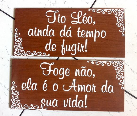 2 Placas Daminha-pajem em mdf Rústico