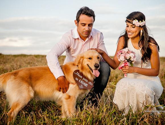 Placa Ensaio para 1 Pet Meus Pais Vão se Casar