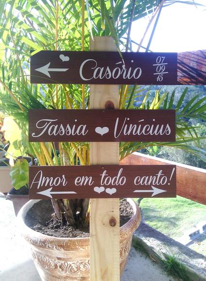 3 Placas Indicativas para Casamento