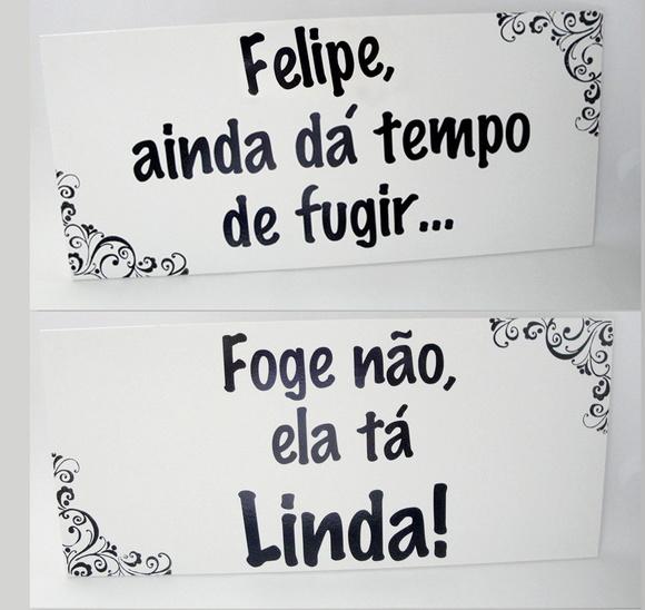 Placa para Casamento mdf Branco