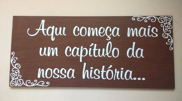 Placa para Casamento Estilo Rústico