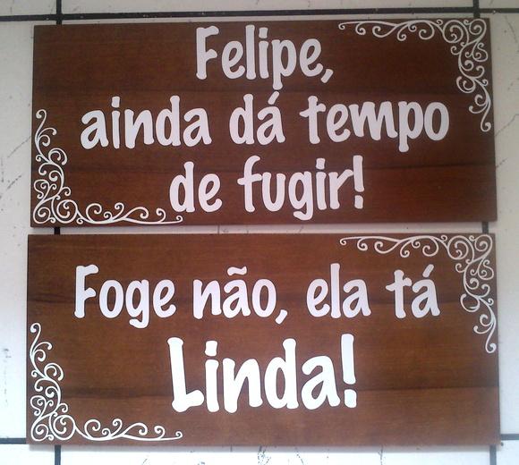 Placa para Casamento Estilo Rústico I