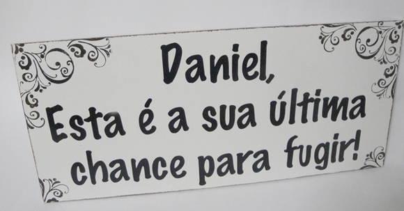 Placa para Casamento para o Noivo I