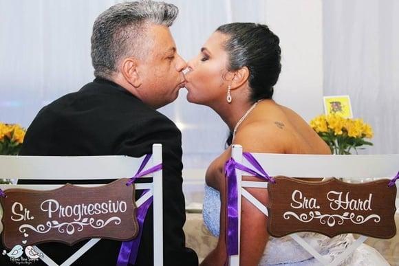Placa para Cadeira dos Noivos Sra. e Sr. Ret.