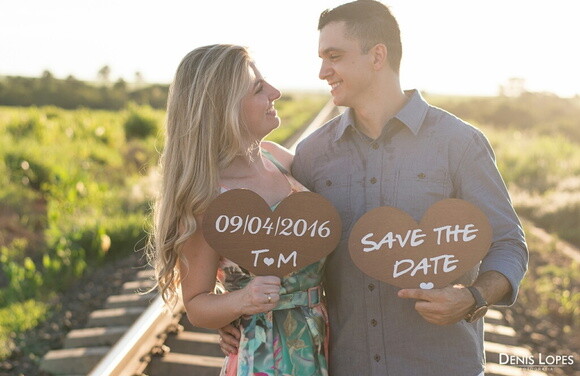 Placas para Save The Date Rústico Mod Iii