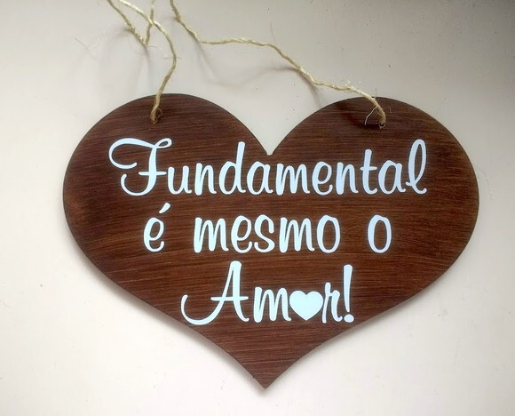 Placa para Ensaio Fundamental É Mesmo o Amor em mdf