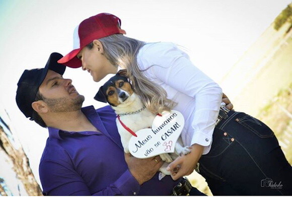 Placa Save The Date para 1 Pet Branca