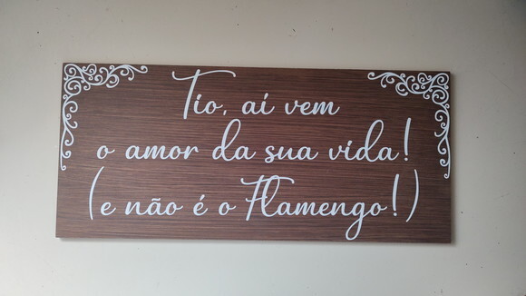 Placa Daminha-pajem Aí Vem o Amor Mas Não É Time