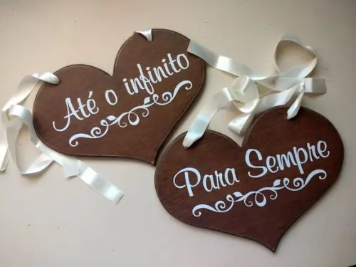 Placa para Cadeira dos Noivos até o Infinito para Sempre