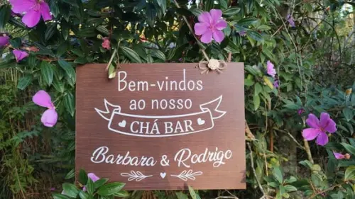 Placa para Chá Bar em mdf