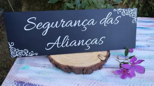 Placa Pajem Segurança das Alianças Black