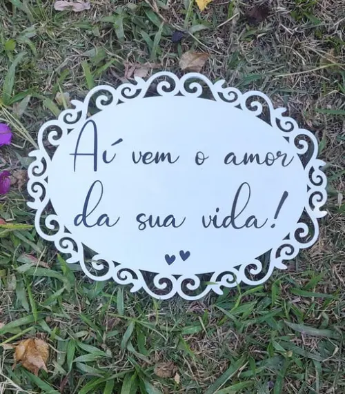Placa para Daminha e Pajem em mdf Branco