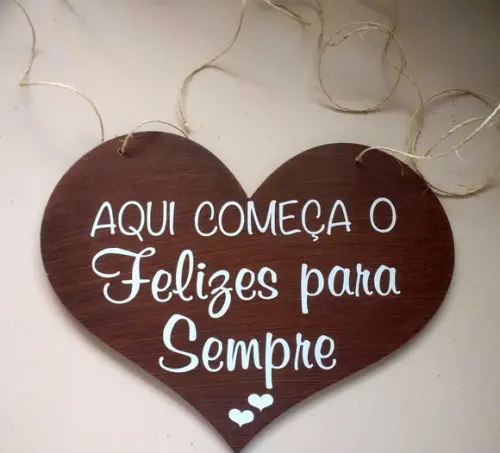Placa Daminha Pajem em mdf Felizes para Sempre