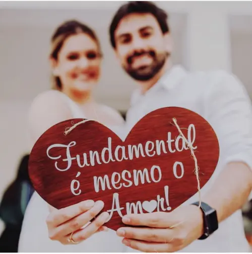Placa para Ensaio Fundamental É Mesmo o Amor em mdf