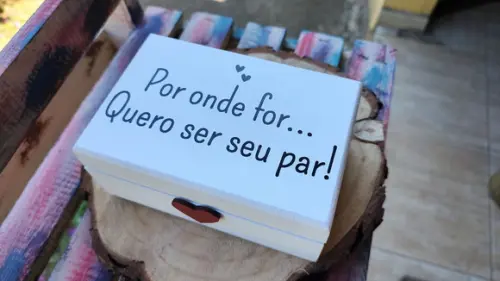 Porta Alianças Branco Por Onde For Quero Ser Seu Par