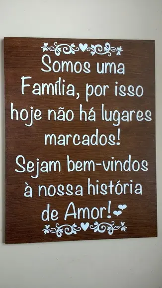 Placa para Casamento Somos Uma Família Grd