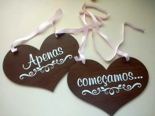 Placa para Cadeira dos Noivos - Apenas Começamos