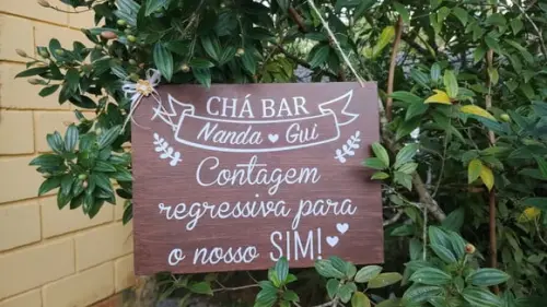 Placa para Chá Bar em mdf