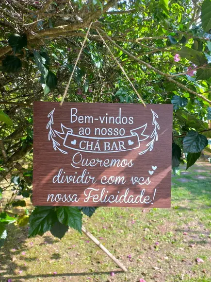 Placa para Chá Bar em mdf