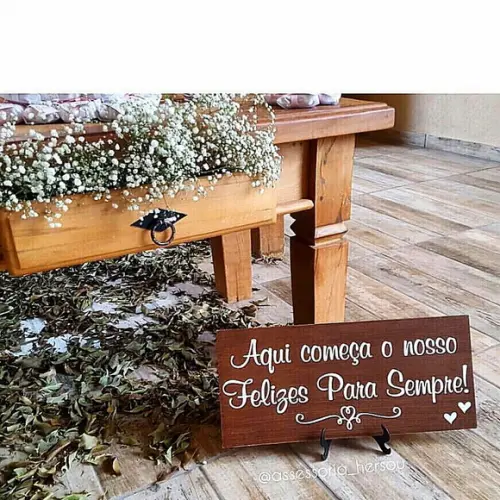 Placa para Decoração de Casamento em mdf