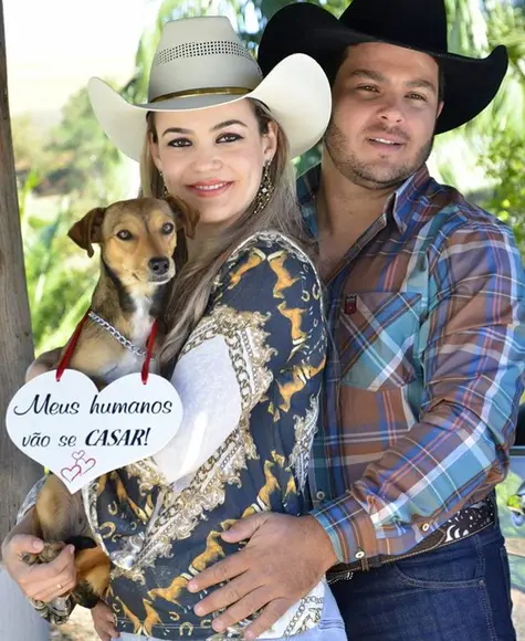 Placa Save The Date para 1 Pet Branca