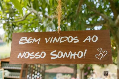 Placa Bem-vindos ao nosso Sonho I